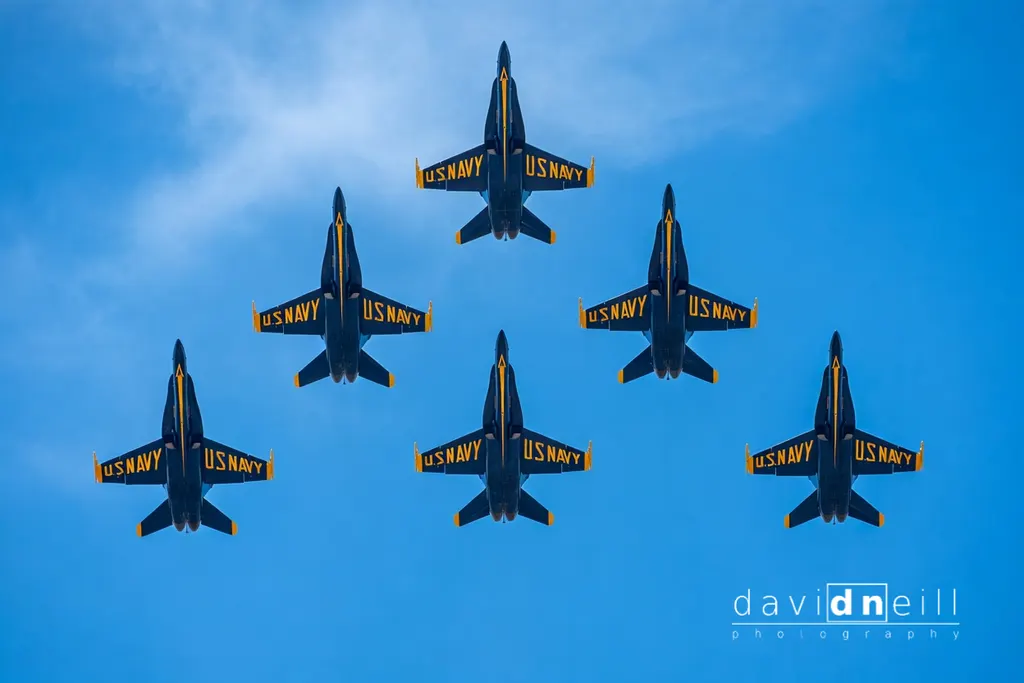Blue Angels flyover in Grapevine, Texas
