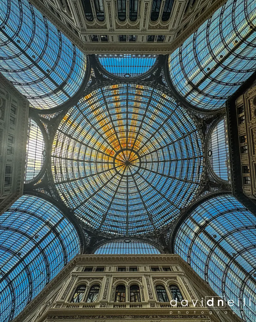 Italy Naples Galleria Umberto I skylight HDR